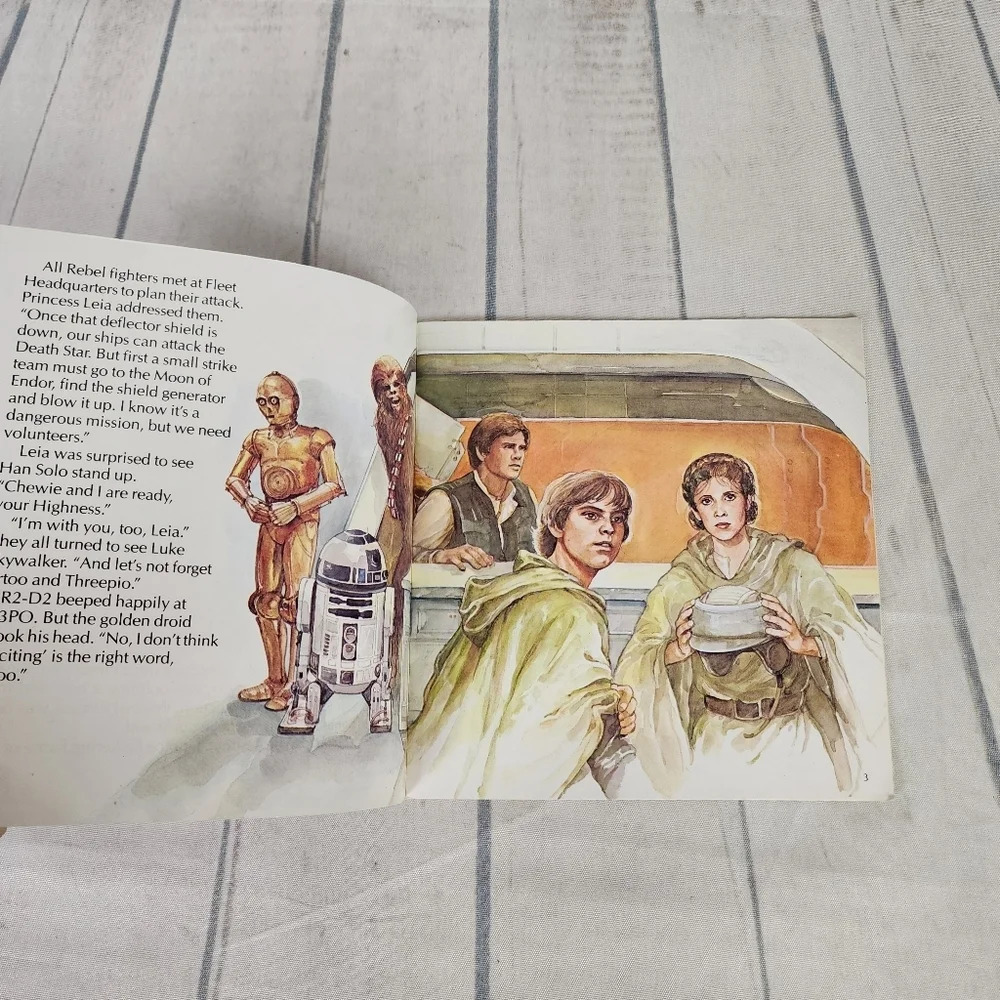 1983 Star Wars  Return of the Jedi The Ewoks Join The Fight Softcover Book - Picture 8 of 13